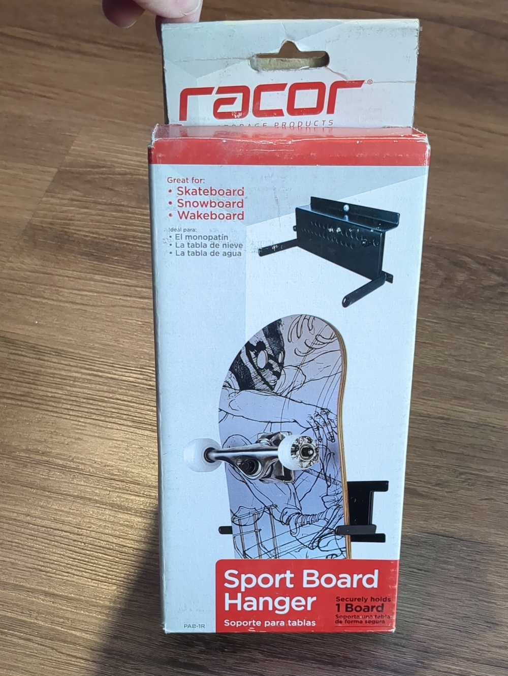 The Container Store Sport Board Hanger - Black with Red Accents